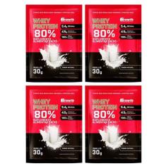 Kit com 4  Saches Whey Protein 80% 30g Growth Natural