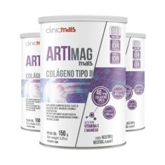 Kit 3 Artimag Mais Clinicmais Colágeno Tipo 2 150G Neutro