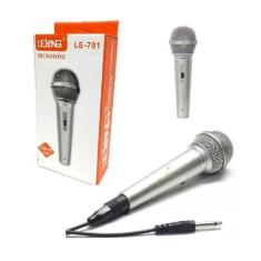 Microfone Prata Com Fio Profissional Dinamico
