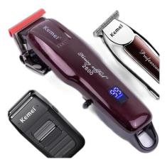 Kemei Km Pg2600 Máquina Cortar Prof + Kemei Km 9163+km 1102