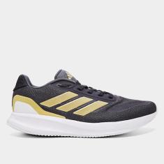 Tênis Adidas Runfalcon 5 Feminino, Preto, Dourado, 34