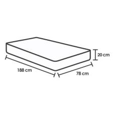 Cama Box Base Solteiro Universal Courano White (88x188x20) - Costa Ric
