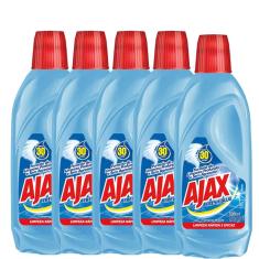 Kit com 5 Limpador Diluível Ajax Fresh Blue 500ml Cada