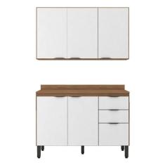 Cozinha Modulada Firenze FI0010 Amêndola Branco - Demóbile