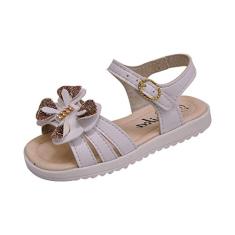 Sandália Papete Infantil Menina Raniel Laço Duplo Branca