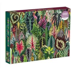 Galison Houseplant Jungle 1000 Peça Quebra-cabeça para adultos – Quebra-cabeça de planta com mistura de suculentas &amp; outras plantas domésticas – A