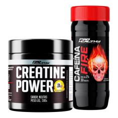 Cafeína Fire 420mg 30 tabs + Creatina Power 300g - Pro Healthy
