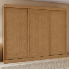 Guarda-roupa 3 Portas 4 Gavetas Nice Amêndoa Clean/Off White