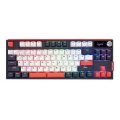 Teclado Gamer Skyloong Gk87 8K Optical Lcd Digital Rgb Usb Hot Swap Switch Silver Preto
