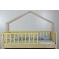 Cama Montessoriana Solteirão Base Moldura Colorida Madeira Maciça Pinu