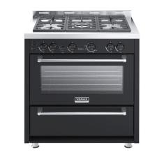 Fogão 5 Bocas Venax Temis A Gas Mesa De Inox Preto 220V