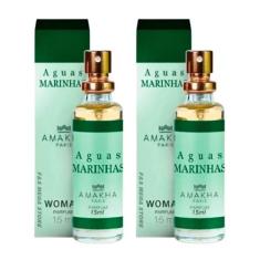 Kit 2 Perfume Feminino Aguas Marinhas Amakha Paris Bolsa