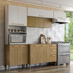 Cozinha Compacta Urbane 12 Portas 2 Gavetas Ripado 3d Freijo/Supremo -