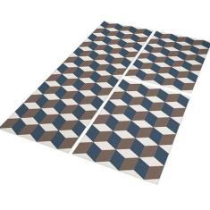 Tapete Passadeira Cozinha Saxtern 120x40 + 2 Capachos 60x40 - Style Br