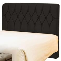 Cabeceira Solteiro Istambul 90 CM Suede Preto - D A Decor