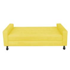 Recamier Calçadeira Sofá Turim  90 cm Solteiro Baú Quarto Sala materia