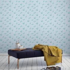 Papel De Parede Quarto Flor Azul