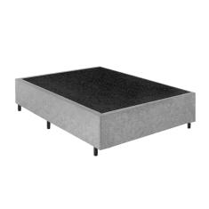 Base Box Viúva Santo Box Suede Cinza 40x128x188