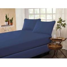 Lençol Casal c/elástico 100% Algodão - Malha - Class - CLAMATEX TEXTIL