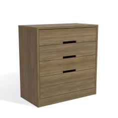 Cômoda com 3 Gavetas e 1 Gavetão S824 Kappesberg, Nogueira