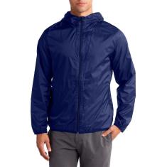 Jaqueta Corta Vento Impermeável Masculino Leve e Confortável Estilo Casual Liso-Masculino