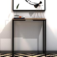 Aparador 90cm Industrial Line Devan Móveis Preto/Fresno