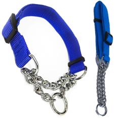 Coleira Caes Guia Ajustavel Cachorro Corrente Elo Torcido Pet Cao Passeio Rua