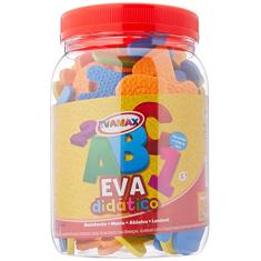 Evamax 5260 - Brinquedo Pedagogico, Grande Alfanumerico, 5 mm, 5 x 3 cm, 138 Peças, cores sortidas