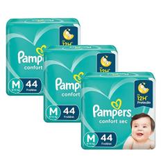 Kit Fralda Pampers Confort Sec M com 132 Tiras