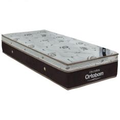 Colchão Sleep King Solteiro 88x188x32cm Ortobom Marrom/Branco Gelo