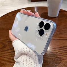 Capa de telefone macia para iPhone 11 12 13 14 Pro Max XS X XR 7 8 Plus Mini SE 2020 2022 Capa transparente de silicone, transparente, para iPhone 14Pro