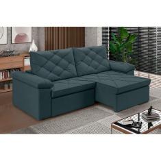 Sofá Aspen 2,90m Retrátil/Reclinável Suede Preto - XFlex Sofás