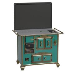 Fogao a Lenha N 2 Gab Imperador Turquesa com Tampa