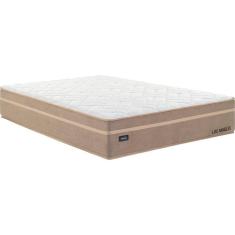 Colchão Casal Molas Bonnel 138x188x32cm Los Angeles Mannes Branco/Bege