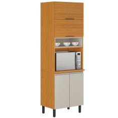 Paneleiro Itatiaia Ideale com 4 Portas, 5 Prateleiras e Nicho para Micro-ondas - 70cm largura