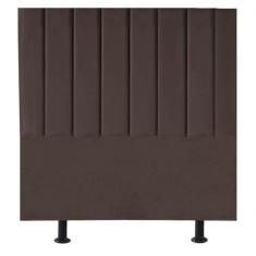 Cabeceira Estofada Cama Box Solteiro 100 Cm Paolla Corino marrom