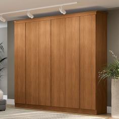Guarda-Roupa Casal 6 Portas 3 Gavetas R583 Canela - Kappesberg