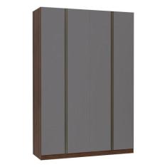 Guarda Roupa Solteiro 4 Portas 3 Gavetas Internas Prime Plus 159 cm Lu