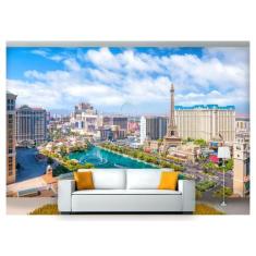 Papel De Parede Cidade Prédios Las Vegas 3D 6M² Ncd223 - Você Decora