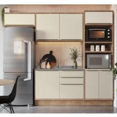 Cozinha Modulada 4 Peças 7 Portas 3 Gavetas com Divisor de Talheres 1 