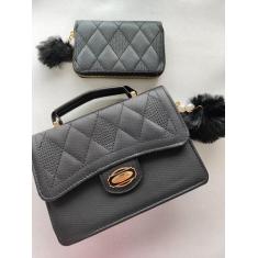 Bolsa Feminina Transversal de Ombro Pequena Kit Bolsa Feminina Mais Ca