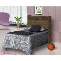 Cabeceira Solteiro Melissa Cambel Móveis Castanho Wood