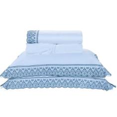 Jogo de Lençol Cama Queen 4 peças 100% Algodão Percal 400 Fios Egípcio