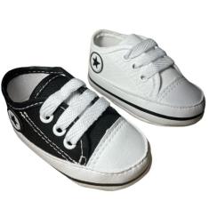 Kit 2 Pares Tênis Sapatinho Para De Bebê - Baby's Shoes, Branco, Preto