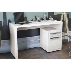 Escrivaninha p/ Escritório S970 c/ 1 Porta e 1 Gaveta Branco - Kappesb