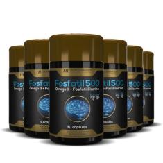 6x fosfatil 500 omega 3 fosfatidilserina 30caps hf suplement - HF SUPL