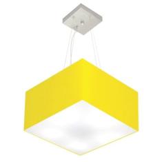 Lustre Pendente Quadrado Vivare Md-4005 C pula Em Tecido 21/3
