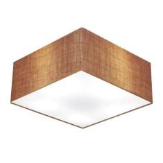Plafon Quadrado Vivare Md-3053 Cúpula Em Tecido 21/60x60cm -