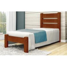 Cama Solteirão Solteiro Extra Maiorca de Madeira Maciça Tauari  Cor Im