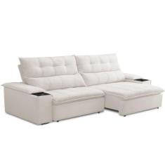 Sofá Retrátil Reclinável Para Sala de Estar Living 250cm Ártico F04 Bo